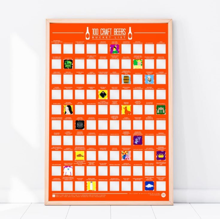 100 Craft Beers Scratch Off Bucket List Poster product image