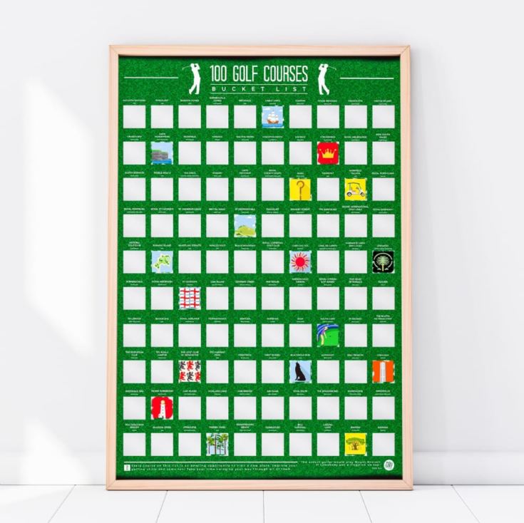 100 Golf Courses Scratch Off Bucket List Poster product image