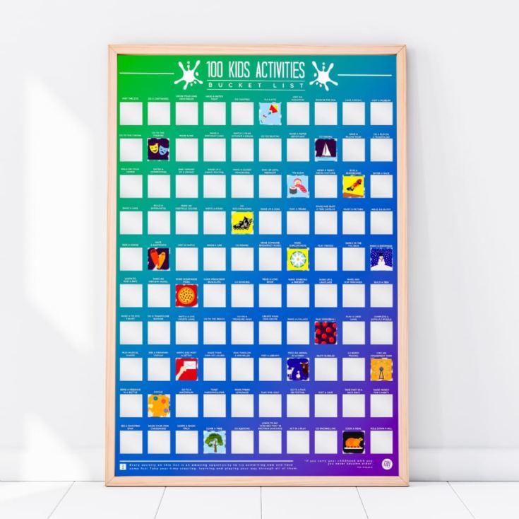 100 Kids Activities Scratch Off Bucket List Poster product image