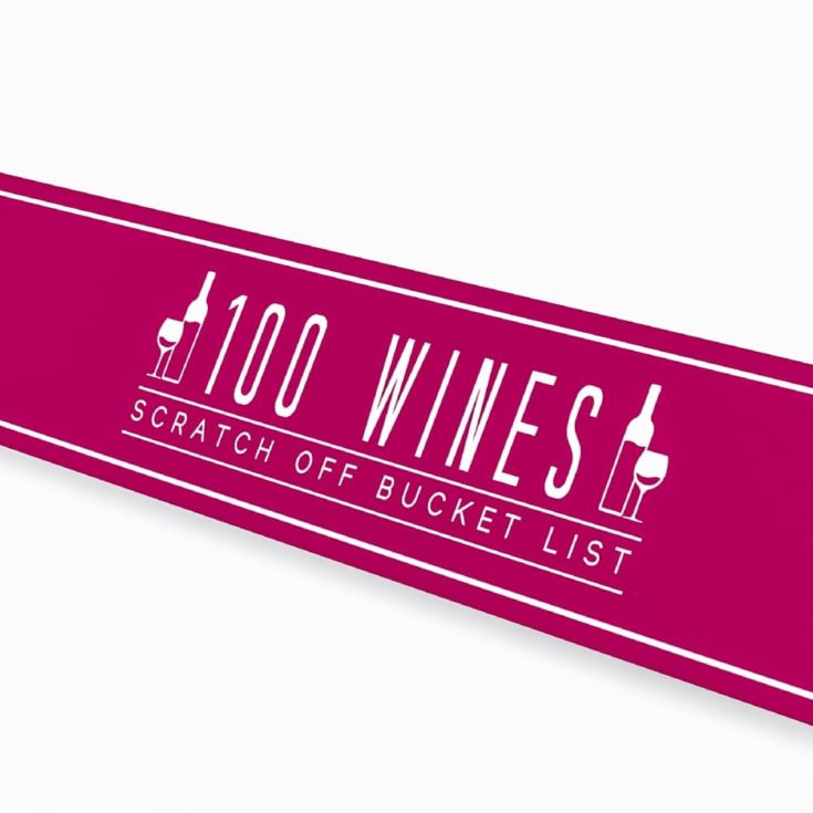 100 Wines Scratch Off Bucket List Poster