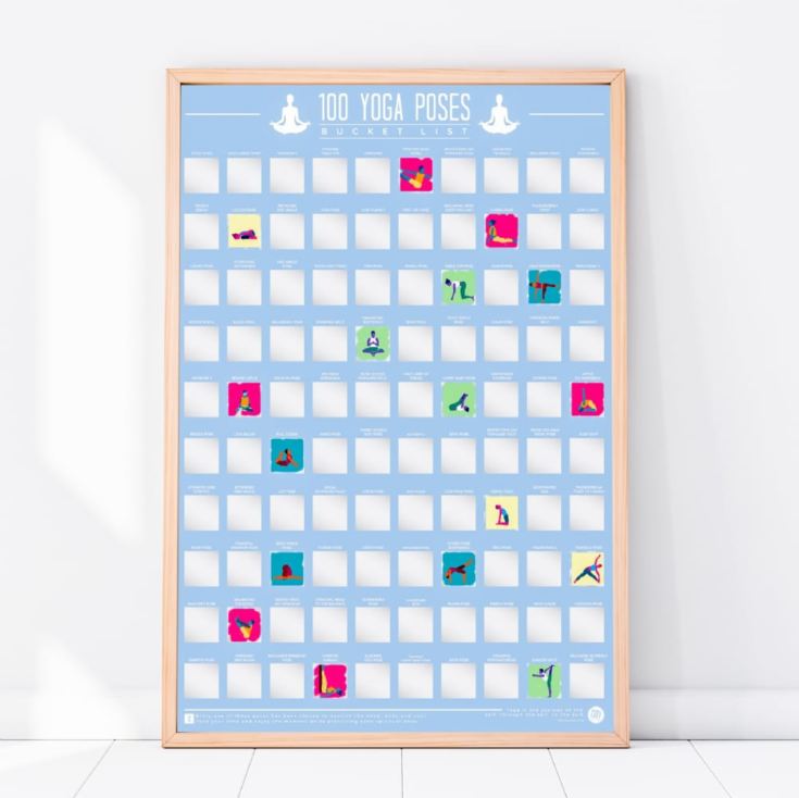 100 Yoga Poses Scratch Off Bucket List Poster product image