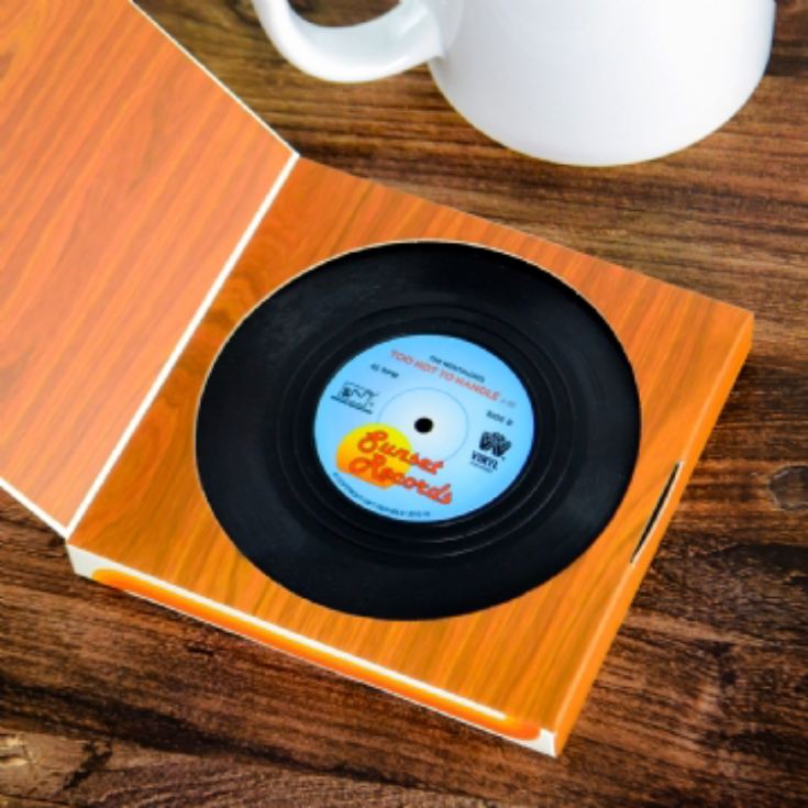 Retro Vinyl Set of Drinks Coasters product image