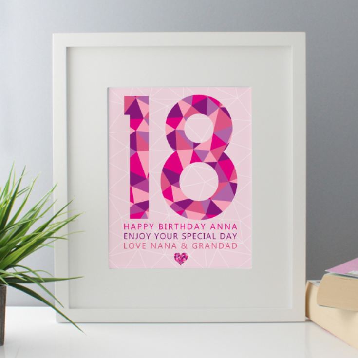 Personalised Girls 18th Birthday Framed Print product image