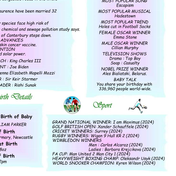 Personalised The Day You Were Born Framed Print (New Born) product image