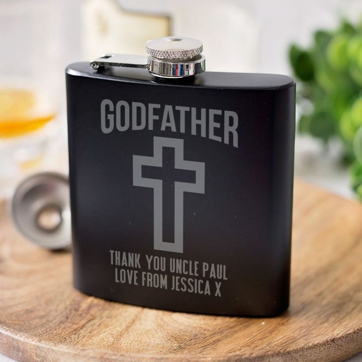 Personalised Godfather Hip Flask product image