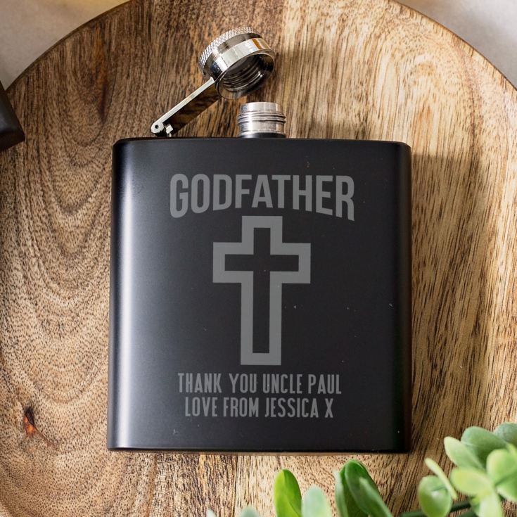 Personalised Godfather Hip Flask product image