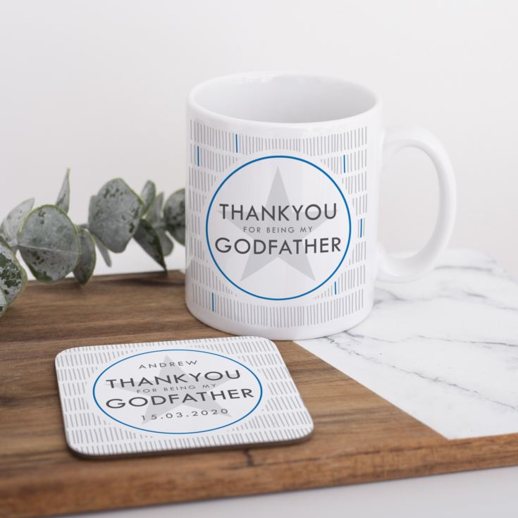 Personalised Godfather Mug & Coaster Set product image