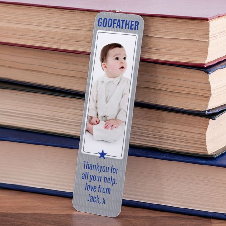 Personalised Godfather Photo Upload Bookmark product image