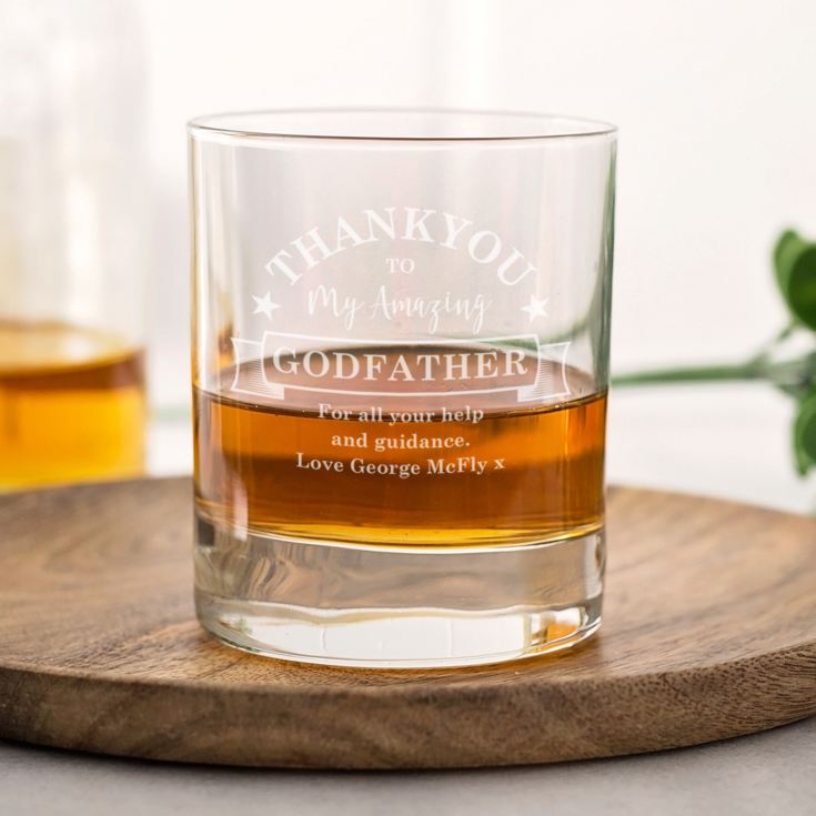 Personalised Whisky Spirit Glass,Godfather Gift in a gift box 