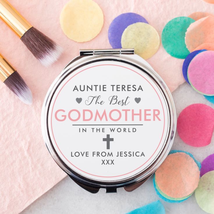 Personalised Godmother Compact Mirror product image