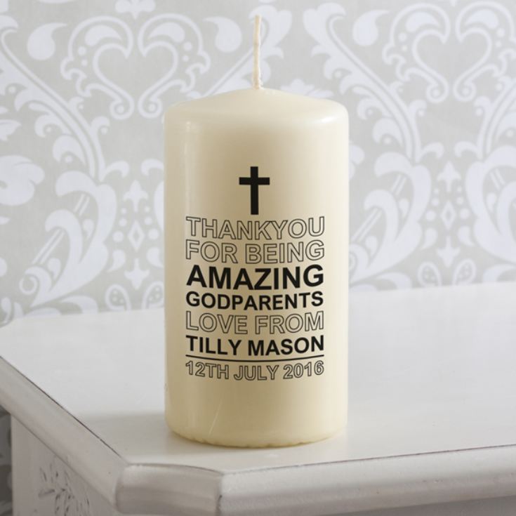 Personalised Godparents Candle product image