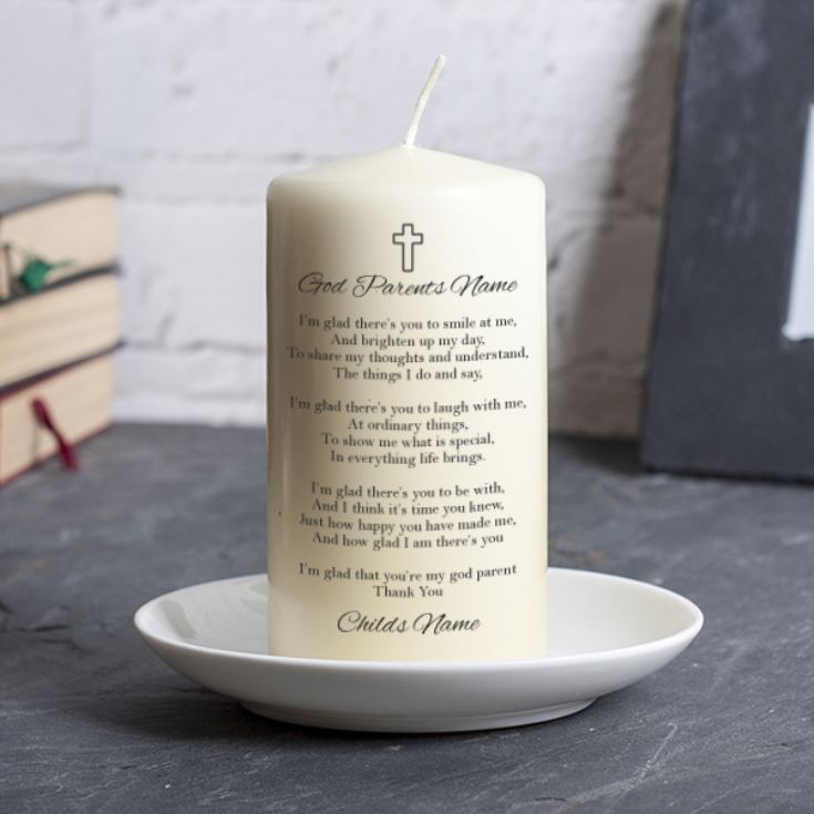 Personalised God Parent Candle product image