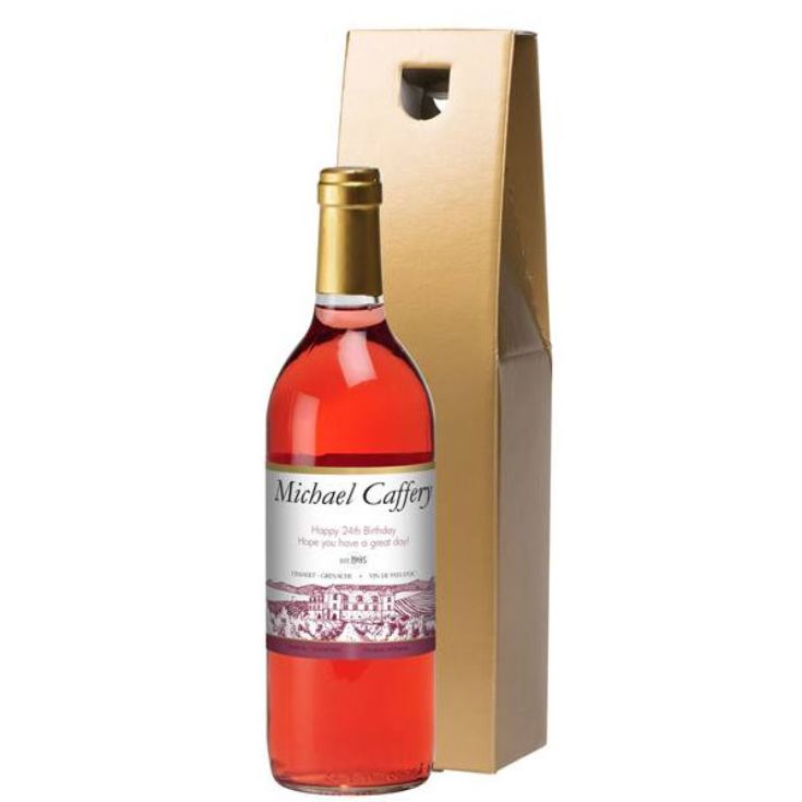 Personalised Rose Wine The Gift Experience