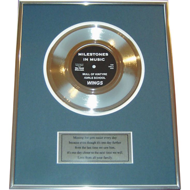Personalised Gold Disc - First Anniversary Edition product image