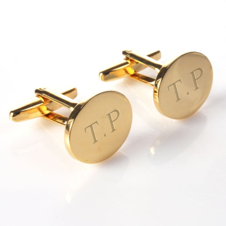 Engraved Gold Plated Cufflinks With Personalised Gift Box The Gift Experience