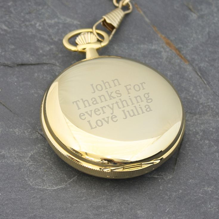 Gold Plated Personalised Pocket Watch product image