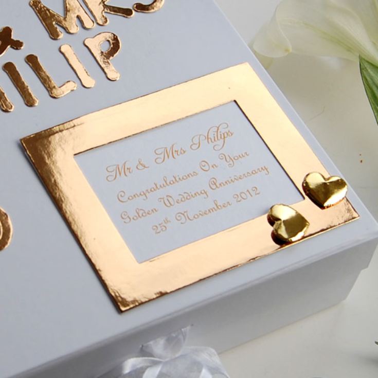 Personalised Golden Anniversary Keepsake Box product image