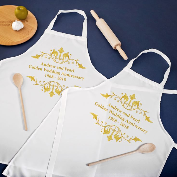 Personalised Golden Anniversary Aprons product image