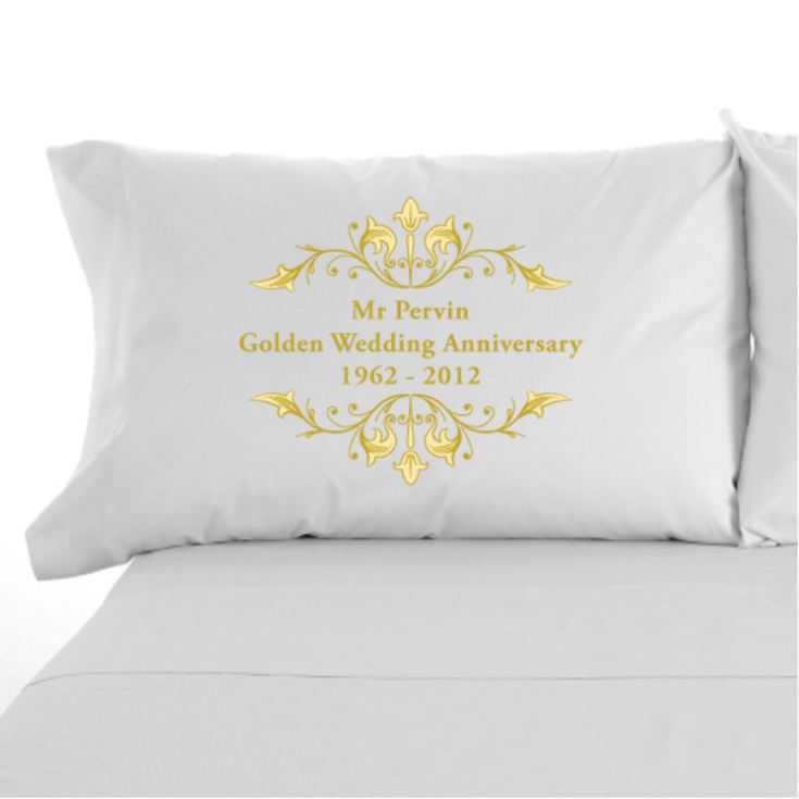 Personalised Golden Anniversary Pillowcases The Gift Experience