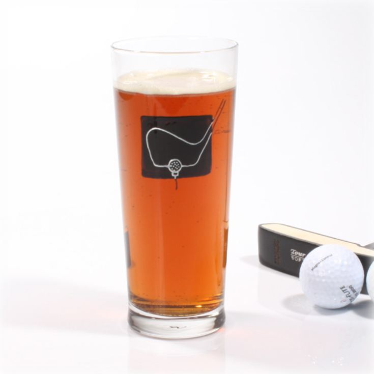 golf beer glass