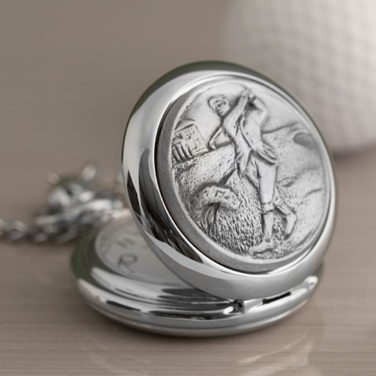 Personalised Golfer Pocket Watch product image