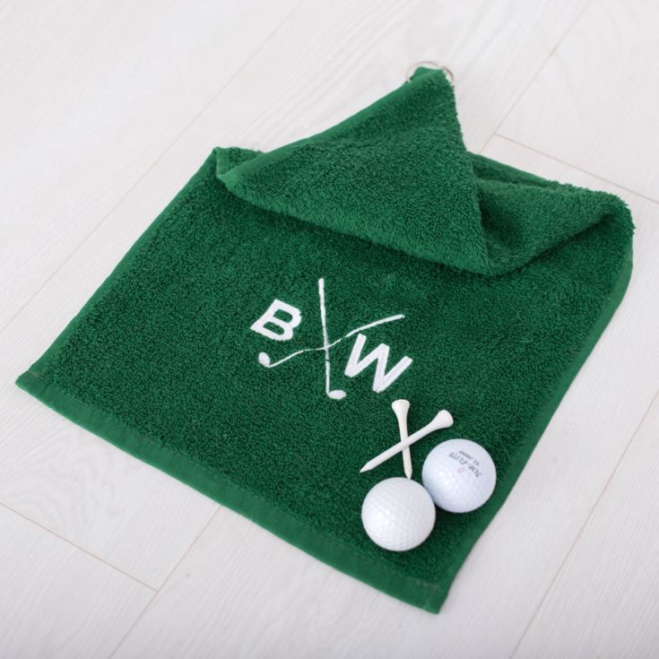 Personalised Luxury Golf Towel - Green product image