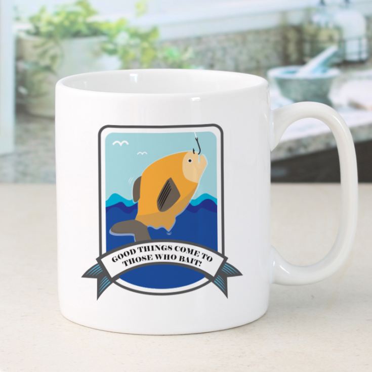 Personalised Good Things Come To Those Who Bait Fishing Mug product image