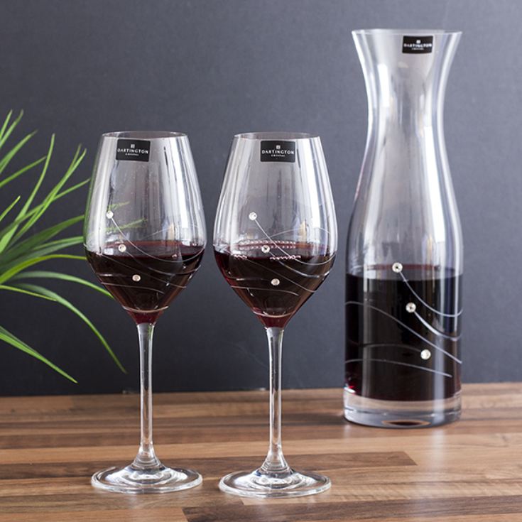 Dartington Glitz Carafe And Personalised Wine Glass Gift Set The Gift Experience