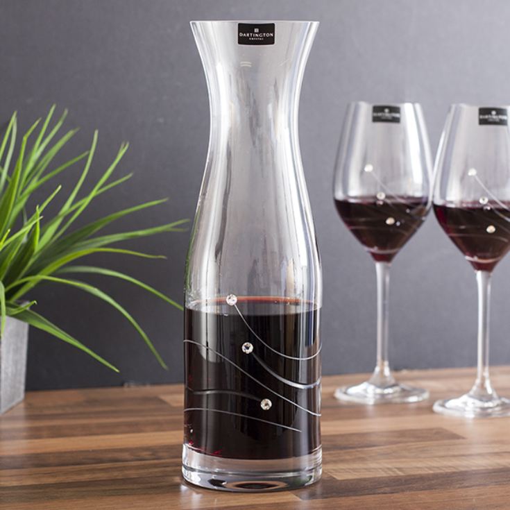 Dartington Glitz Carafe And Personalised Wine Glass Gift Set The Gift