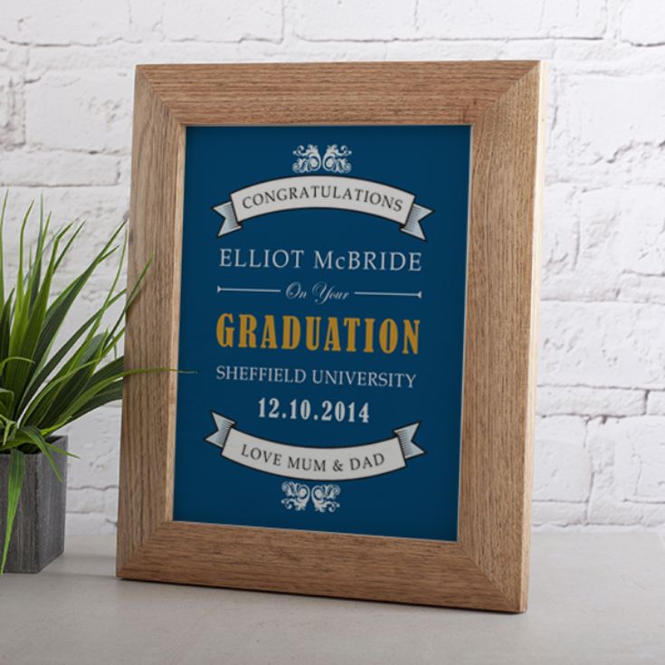 Personalised Graduation Framed Print The Gift Experience