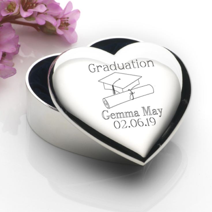 Personalised Graduation Heart Trinket Box product image
