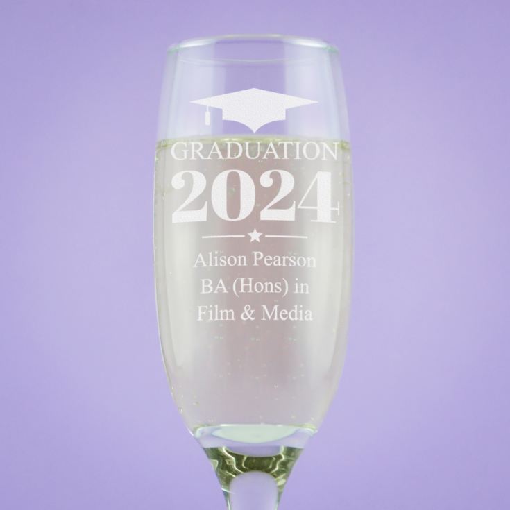 Personalised Graduation Prosecco Glass product image