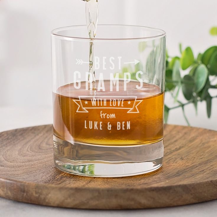 Personalised Grandad Whisky Glass product image