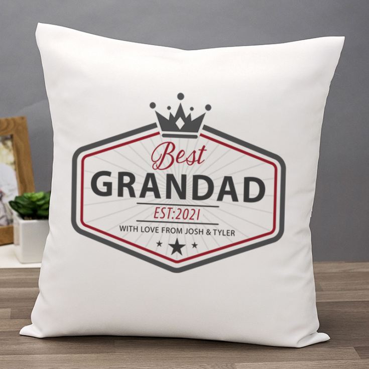 grandad photo cushion