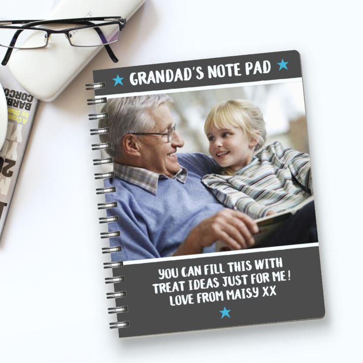 Personalised Photo Upload Notebook For Grandad product image