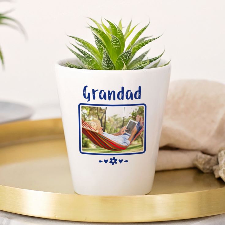 Personalised Grandad Photo Plant Pot product image