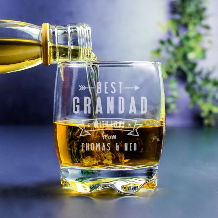 Personalised Grandad Whisky Glass product image