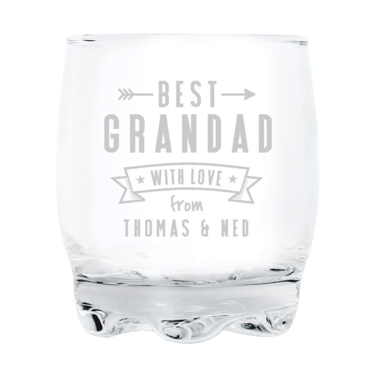 Personalised Grandad Whisky Glass product image
