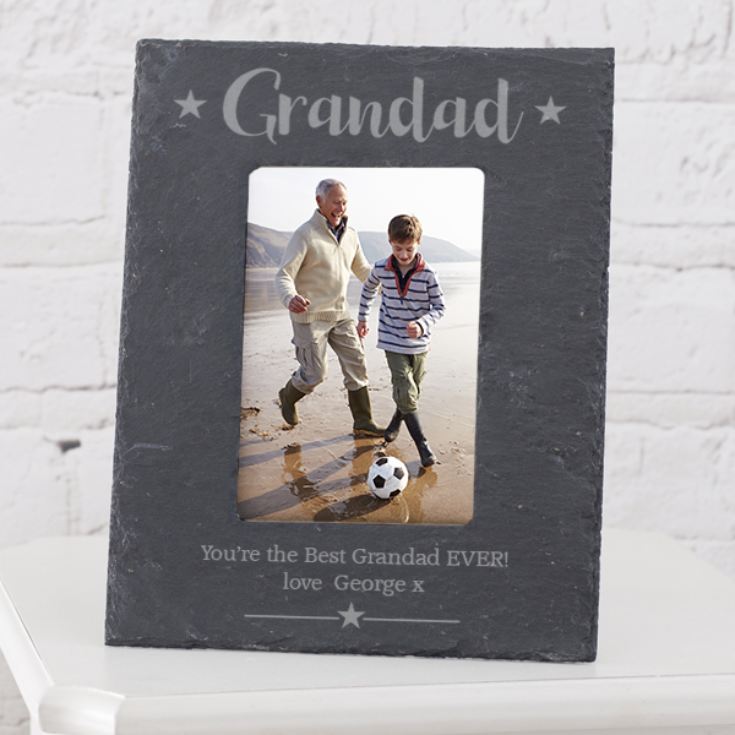 Personalised Grandad Slate Photo Frame 6x4 product image