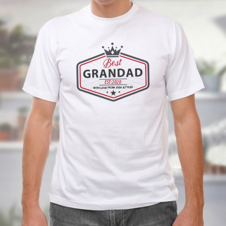 Personalised Best Grandad T-Shirt product image