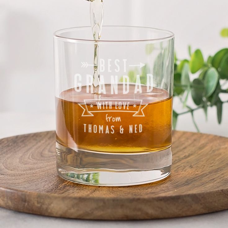 Personalised Grandad Whisky Glass product image