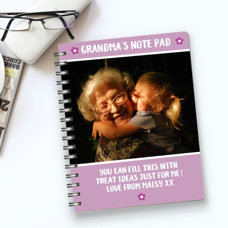 Personalised Photo Upload Notebook For Grandma product image