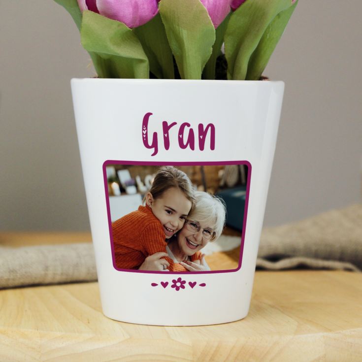 Personalised Grandma Photo Plant Pot product image