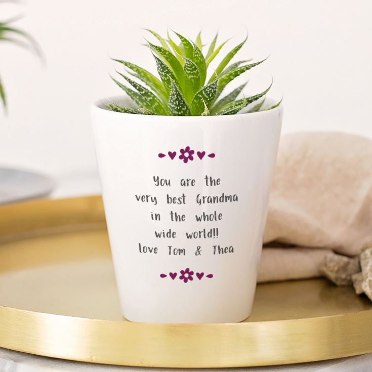 Personalised Grandma Photo Plant Pot The Gift Experience