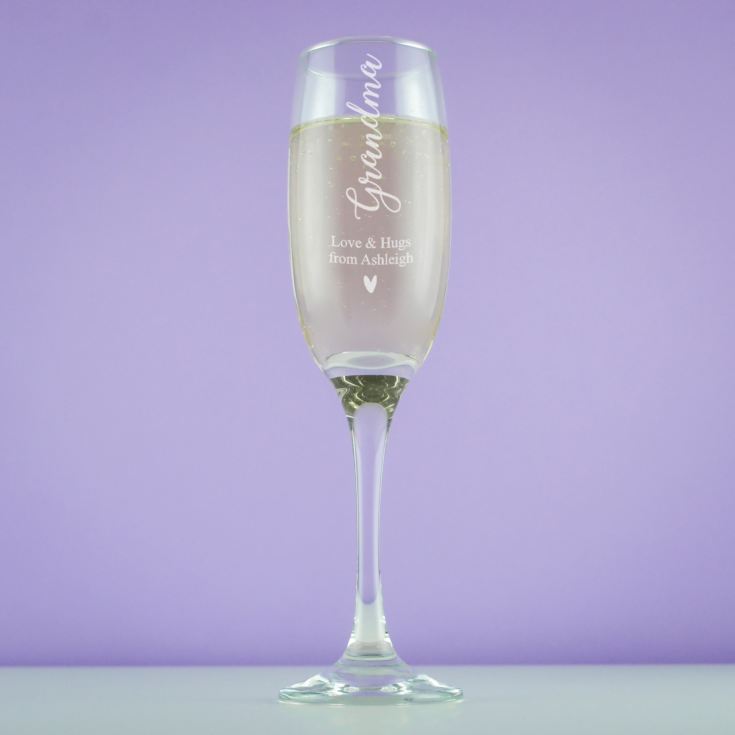 Personalised Grandma Prosecco Glass product image