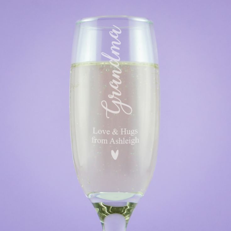 Personalised Grandma Prosecco Glass product image