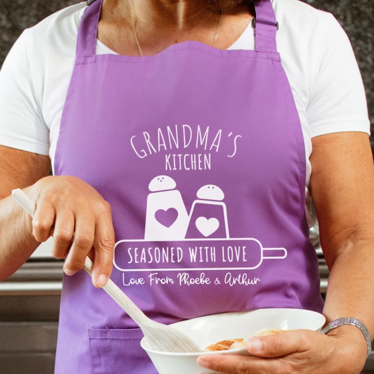 Personalised Grandma Apron - Seasoned With Love product image