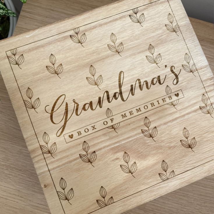 Personalised Grandmas Memories Wooden Keepsake Box The Gift Experience