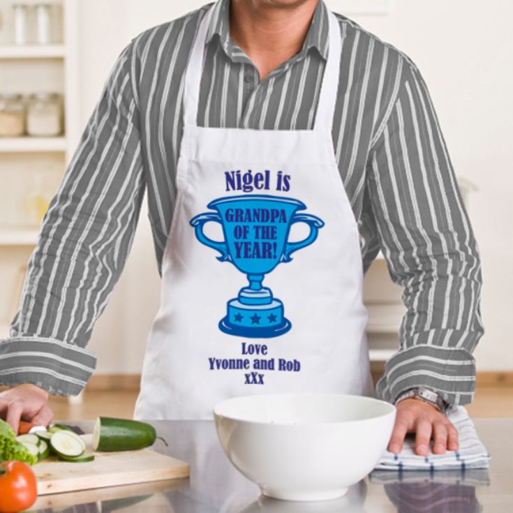 Grandpa of the Year Personalised Apron product image