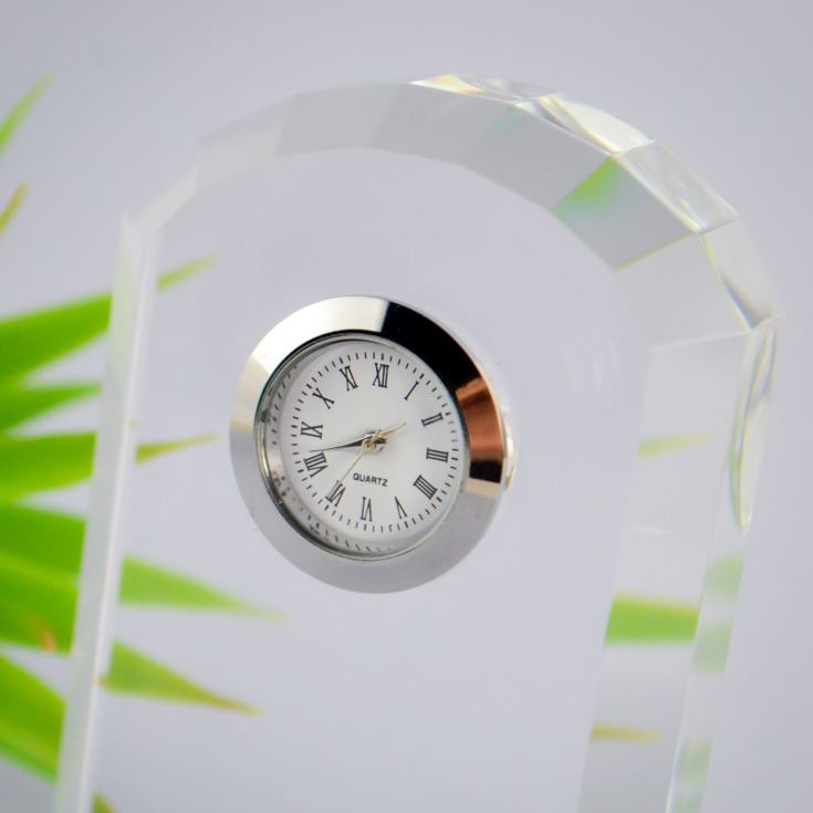 Engraved Grandparents Crystal Mantel Clock product image